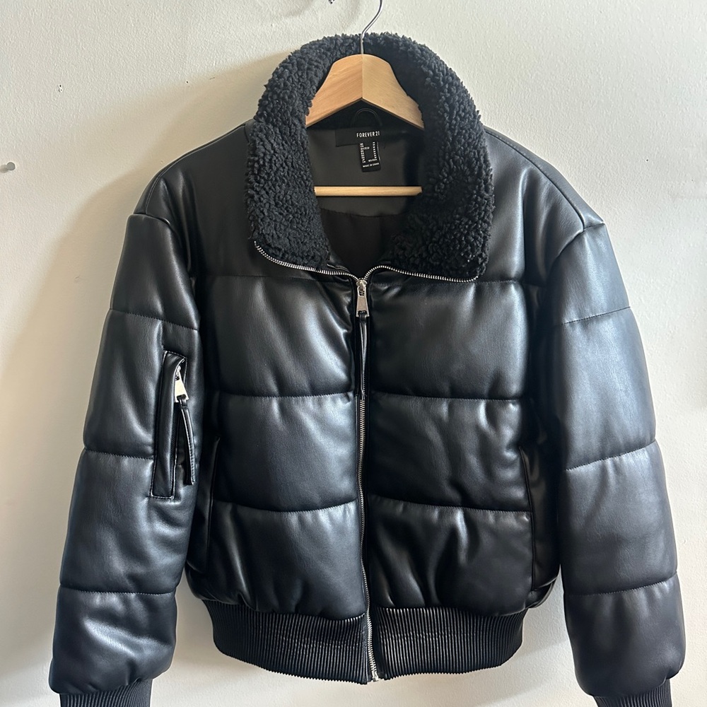 Forever 21 Black Faux Leather Jacket